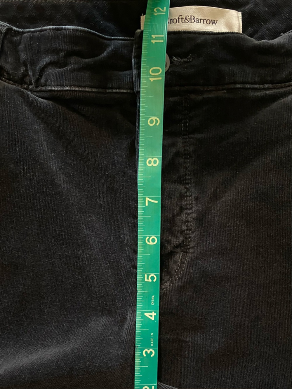 Croft & Barrow Navy Stretch Corduroy Pants - Picture 8 of 10